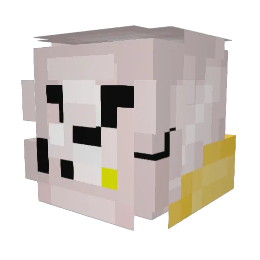 ComicalSans Minecraft avatar head, 3D render