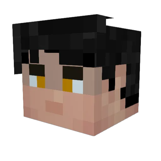 Comicchalice Minecraft avatar head, 3D render