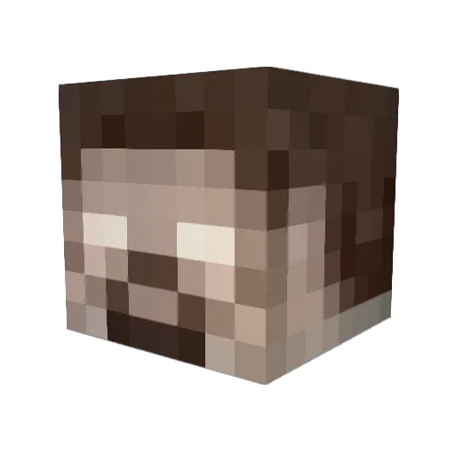 Comicsss Minecraft avatar head, 3D render