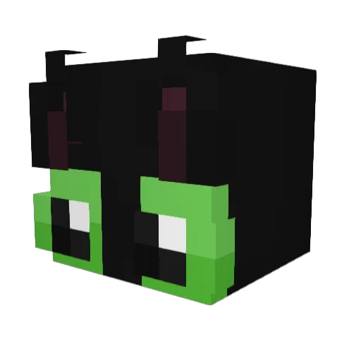 Comider Minecraft avatar head, 3D render
