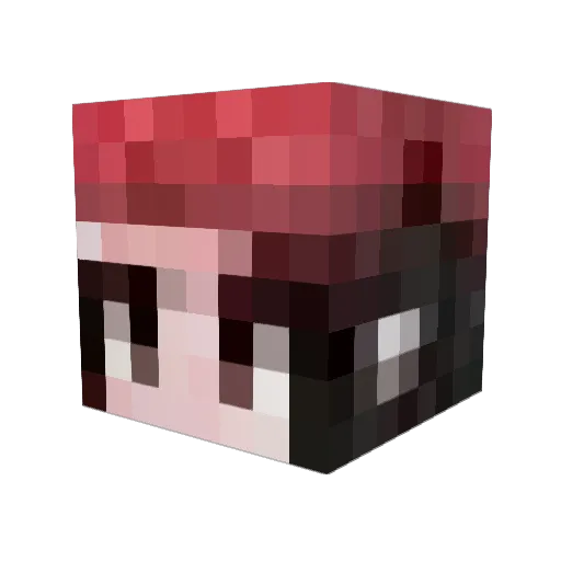 Comipro Minecraft avatar head, 3D render