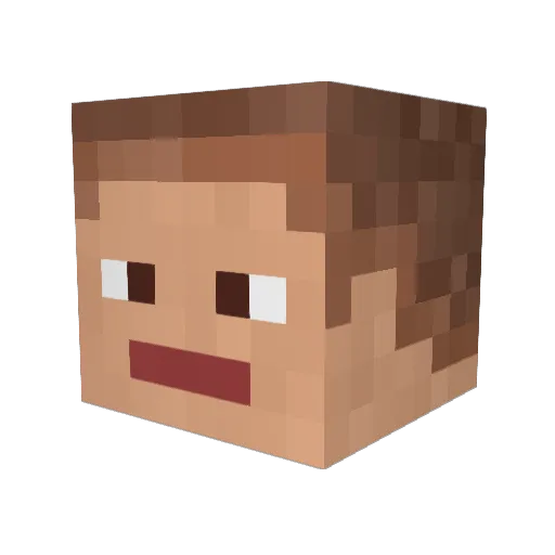 Comito3 Minecraft avatar head, 3D render