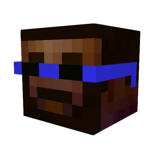 Comixian Minecraft avatar head, 3D render