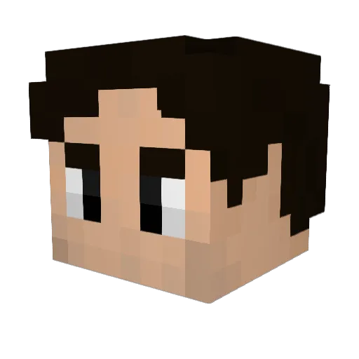 Comm4nd0 Minecraft avatar head, 3D render