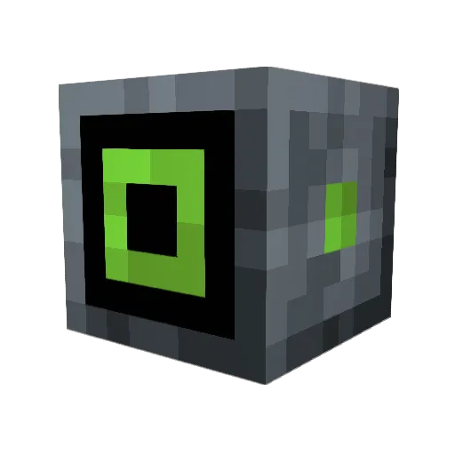 CommandGlitchery Minecraft avatar head, 3D render