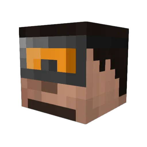 CommandantChris Minecraft avatar head, 3D render