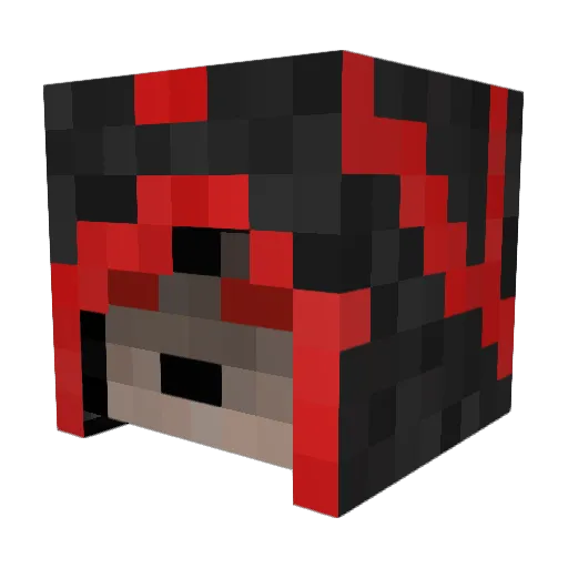 CommandantDark Minecraft avatar head, 3D render