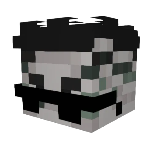 Commandbinder Minecraft avatar head, 3D render