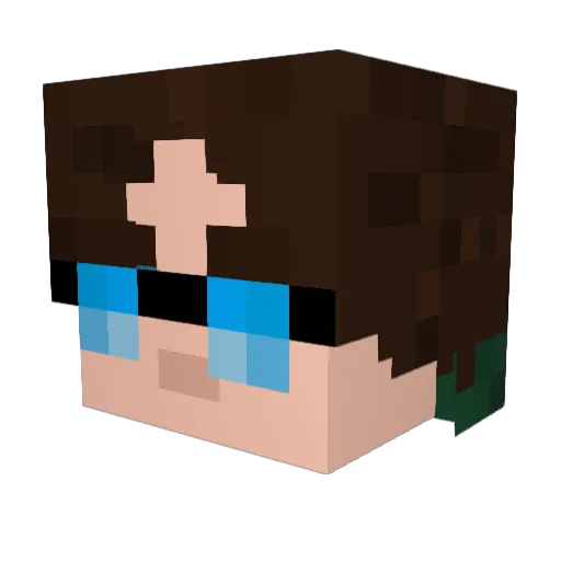 Commander32091 Minecraft avatar head, 3D render