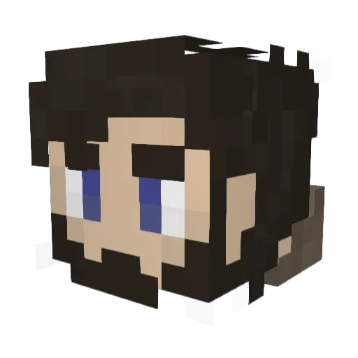 Commander417 Minecraft avatar head, 3D render