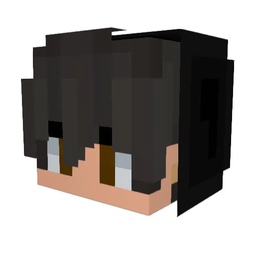 CommanderAdii Minecraft avatar head, 3D render