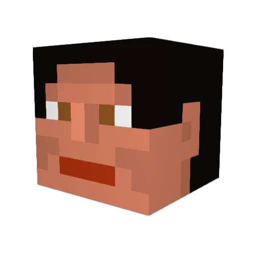 CommanderCreamy Minecraft avatar head, 3D render