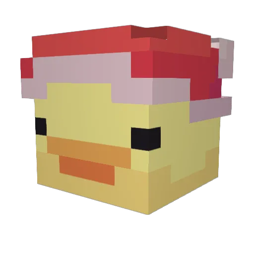 CommanderCum Minecraft avatar head, 3D render