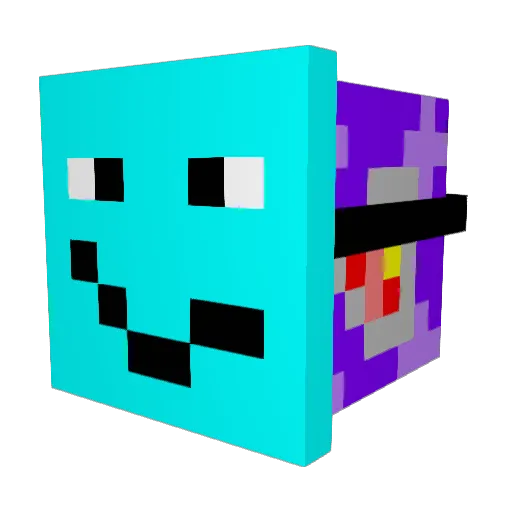 CommanderCyan Minecraft avatar head, 3D render