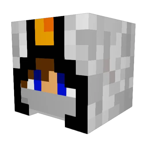 CommanderGorman Minecraft avatar head, 3D render