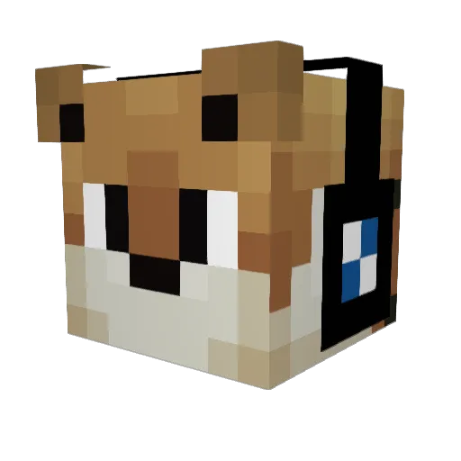 CommanderK3v Minecraft avatar head, 3D render