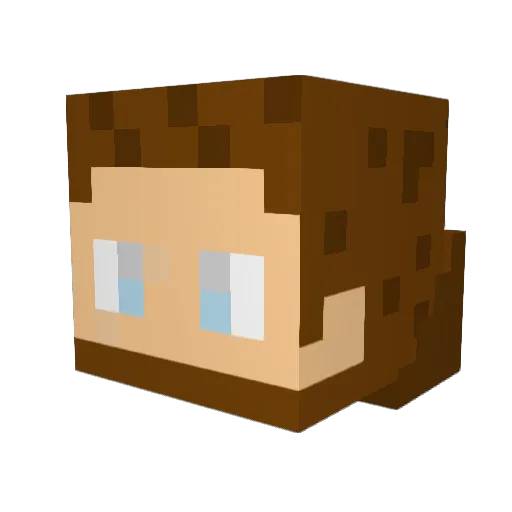 CommanderKenny Minecraft avatar head, 3D render