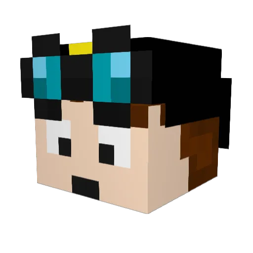 CommanderKyan Minecraft avatar head, 3D render