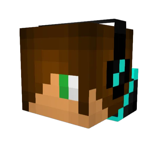 CommanderPhil99 Minecraft avatar head, 3D render