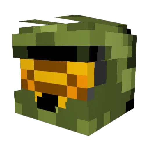 CommanderPieMan Minecraft avatar head, 3D render