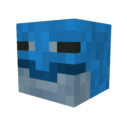 CommanderThick Minecraft avatar head, 3D render