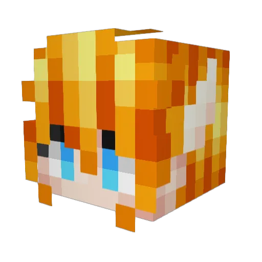 CommanderVee Minecraft avatar head, 3D render