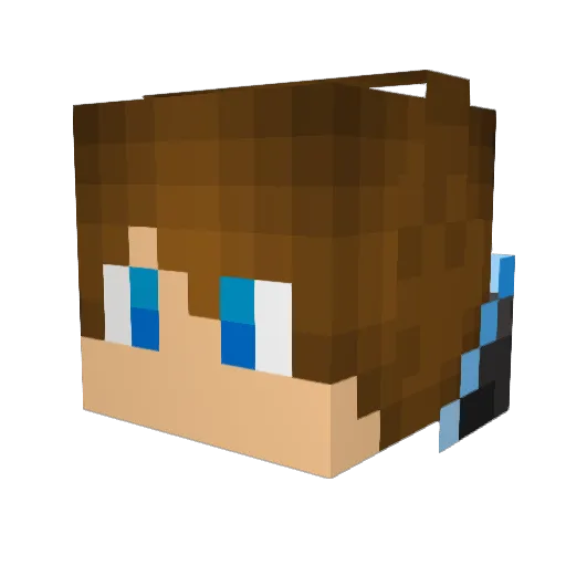 Commander_7 Minecraft avatar head, 3D render