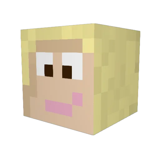Commander_Ahsoka Minecraft avatar head, 3D render