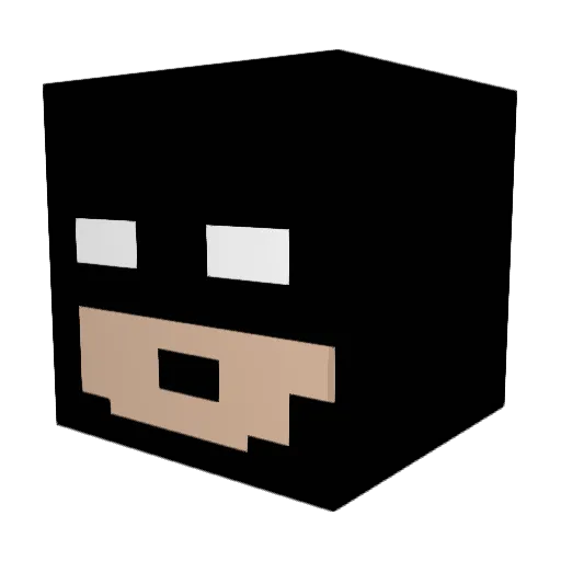 Commander_Korr Minecraft avatar head, 3D render