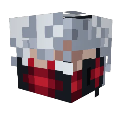 Commander_Riku Minecraft avatar head, 3D render
