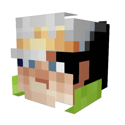 Commander_Towel Minecraft avatar head, 3D render