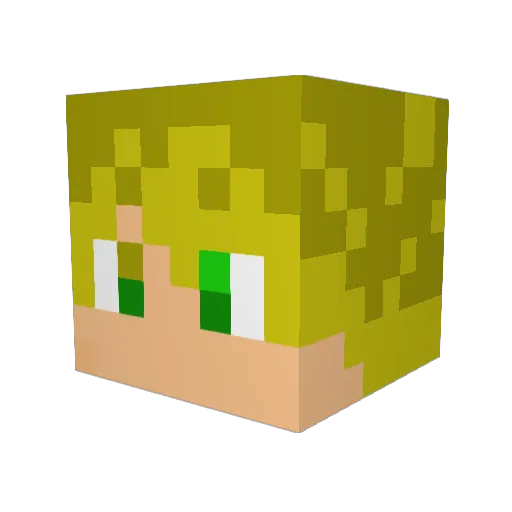 Commander_nyon Minecraft avatar head, 3D render
