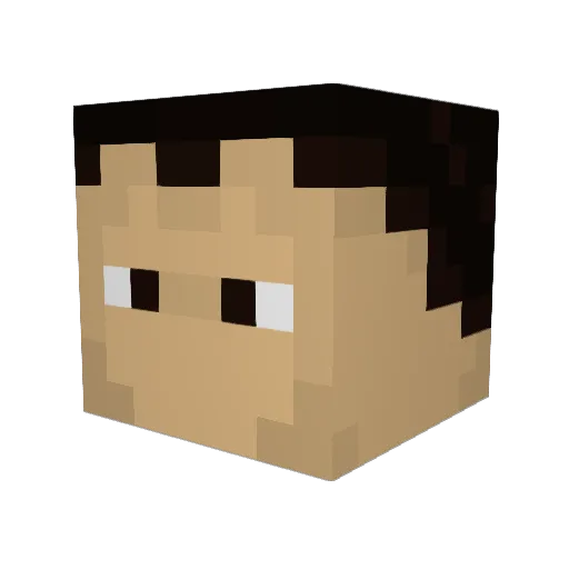 CommanderinChimp Minecraft avatar head, 3D render