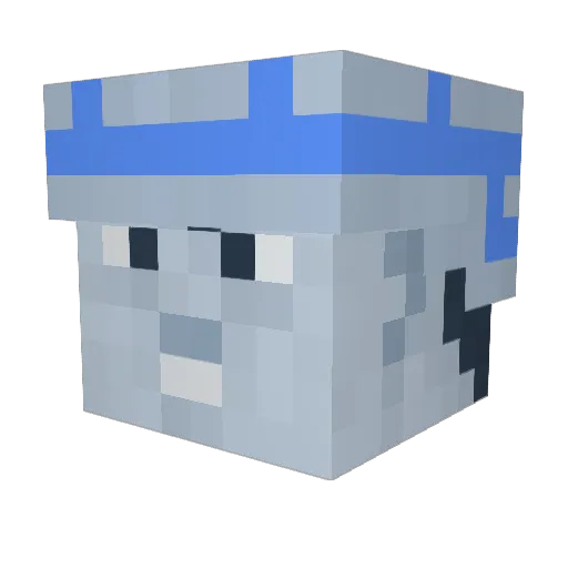 Commanderjoker Minecraft avatar head, 3D render