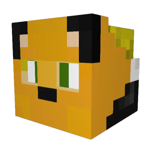 Commanderreb Minecraft avatar head, 3D render