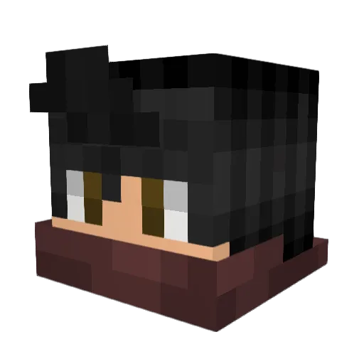 CommandoD Minecraft avatar head, 3D render