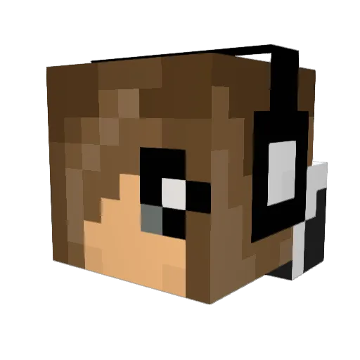 CommandoGirl01 Minecraft avatar head, 3D render