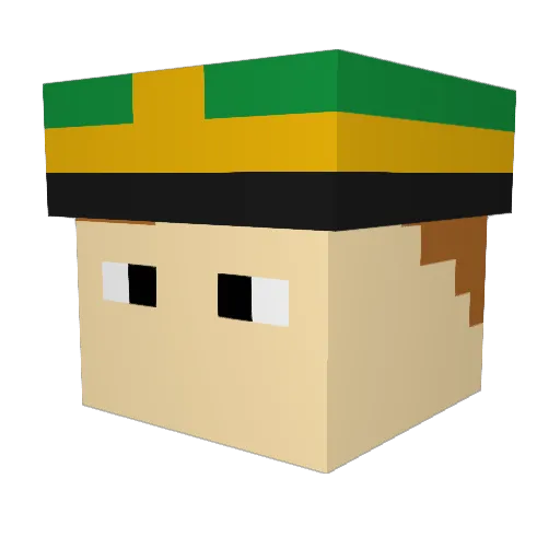 CommandoTH Minecraft avatar head, 3D render