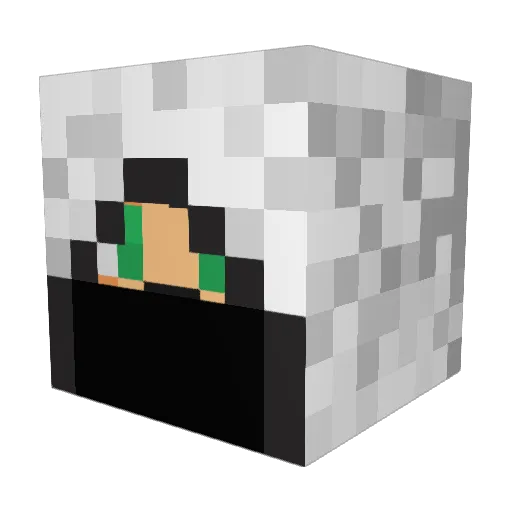 Commandocommand Minecraft avatar head, 3D render