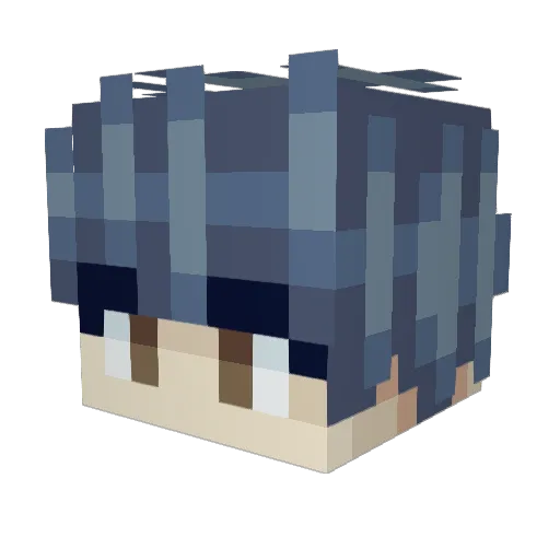 Commandoize Minecraft avatar head, 3D render