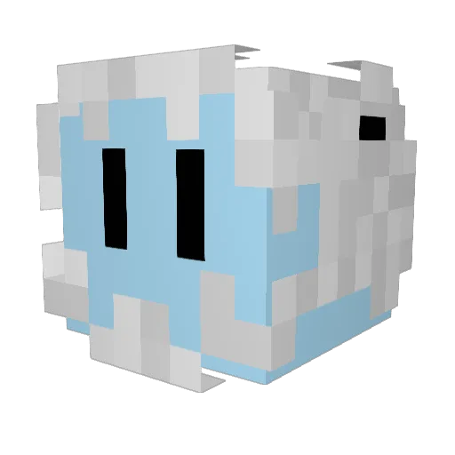 CommeRex Minecraft avatar head, 3D render