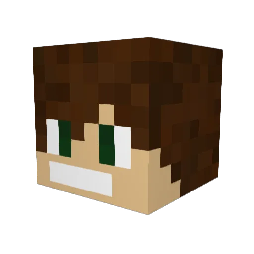 Commer2004 Minecraft avatar head, 3D render