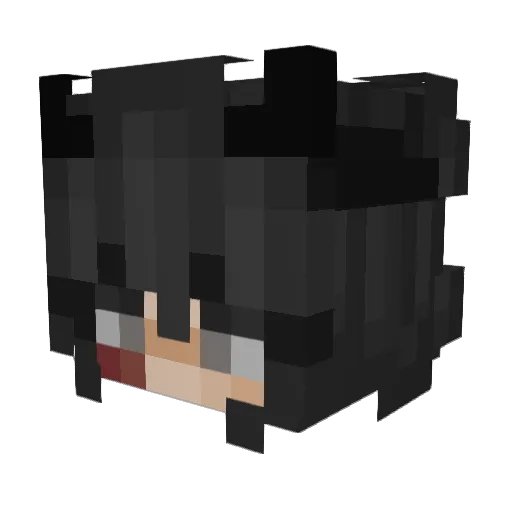 Commeradicore Minecraft avatar head, 3D render