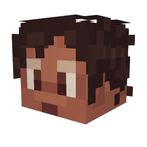 Commercial0505 Minecraft avatar head, 3D render