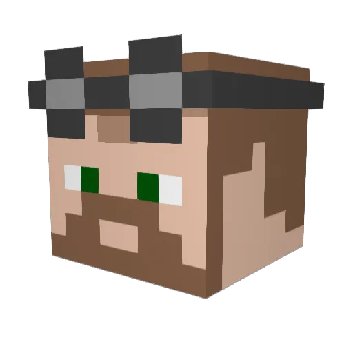 Commie92 Minecraft avatar head, 3D render