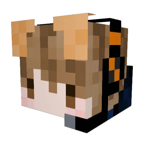 CommittedTW Minecraft avatar head, 3D render