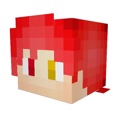 Common18 Minecraft avatar head, 3D render