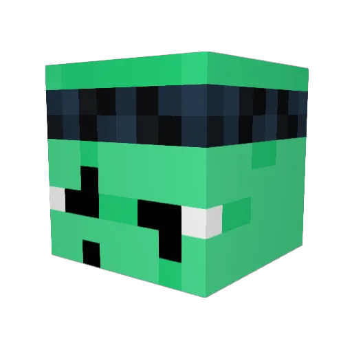 CommonShadow Minecraft avatar head, 3D render