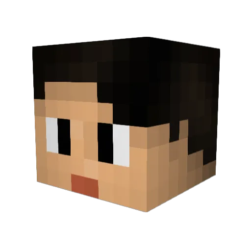 CommonerZero Minecraft avatar head, 3D render