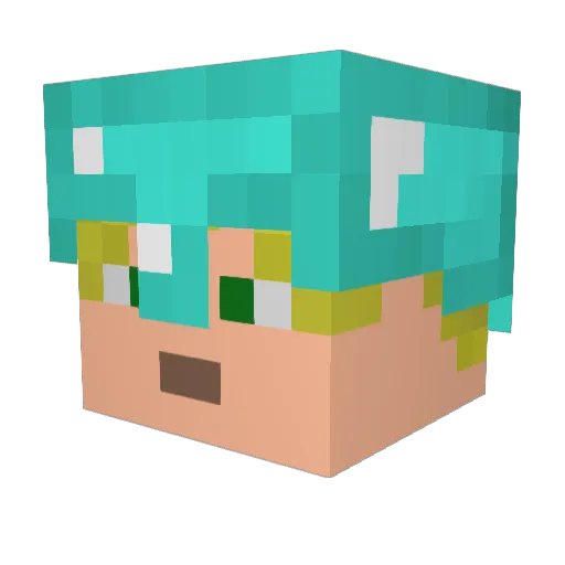 CommonlyRay Minecraft avatar head, 3D render